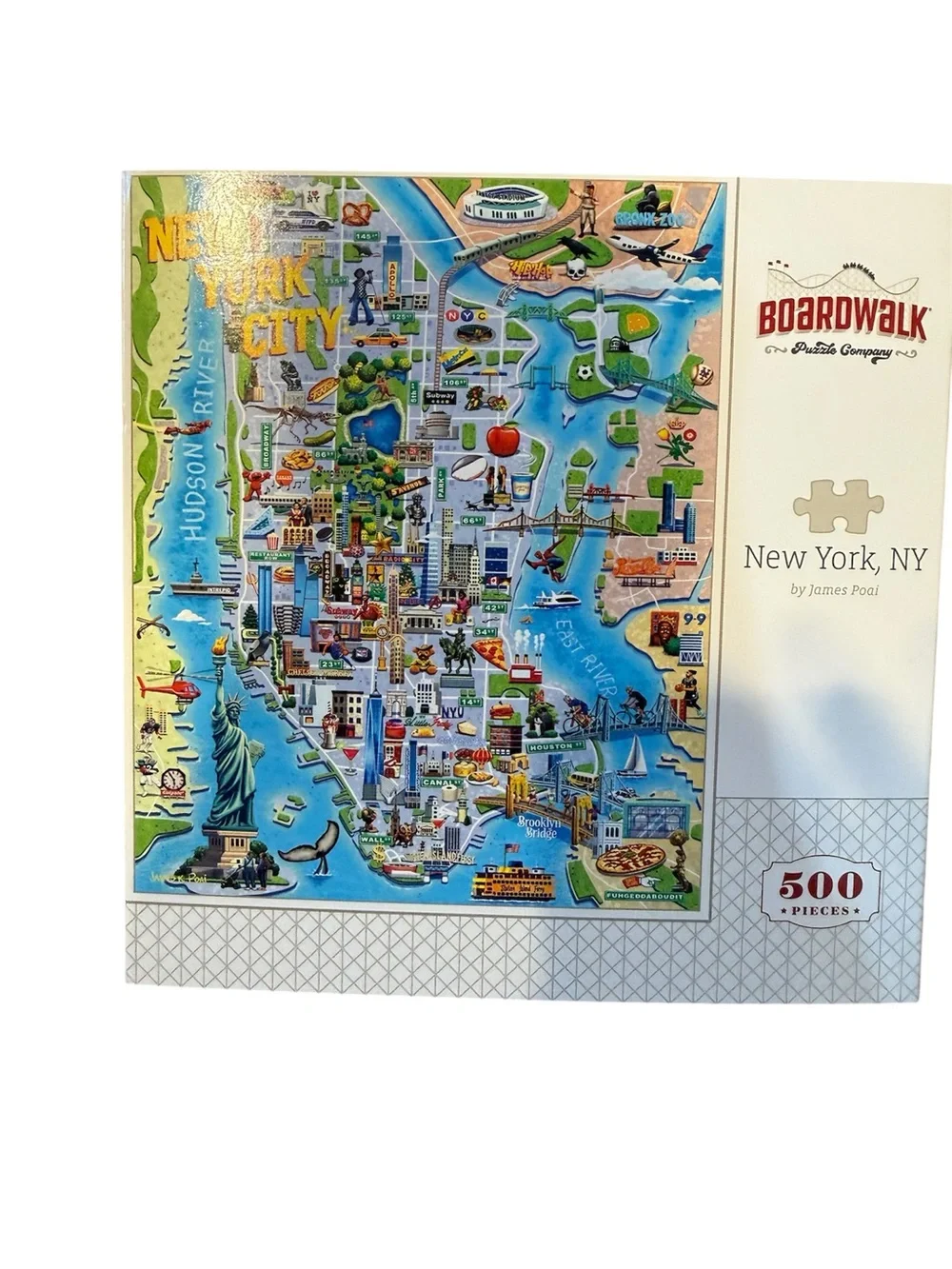 Boardwalk Puzzles New York NY 500 Pieces Jigsaw Puzzle By James Poai NYC Map New
